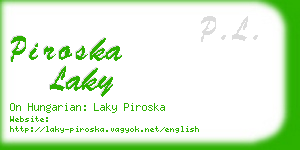 piroska laky business card